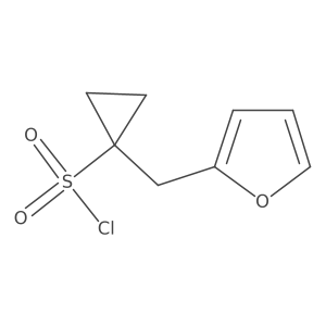 1-(Furan-2-ylmethyl)cyclopropane-1-sulfonyl chloride结构式
