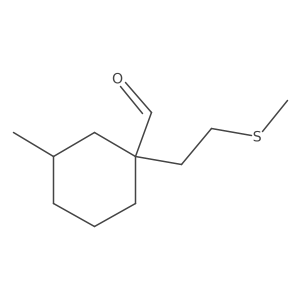 3-Methyl-1-[2-(methylsulfanyl)ethyl]cyclohexane-1-carbaldehyde Structure