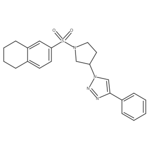 4-phenyl-1-(1-((5,6,7,8-tetrahydronaphthalen-2-yl)sulfonyl)pyrrolidin-3-yl)-1H-1,2,3-triazole结构式