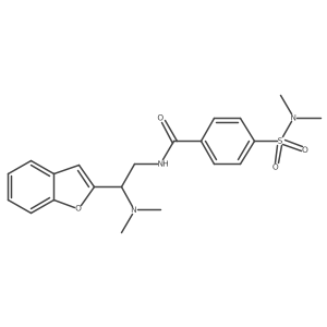 N-(2-(benzofuran-2-yl)-2-(dimethylamino)ethyl)-4-(N,N-dimethylsulfamoyl)benzamide结构式