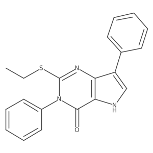 2-(ethylthio)-3,7-diphenyl-3H-pyrrolo[3,2-d]pyrimidin-4(5H)-one Structure