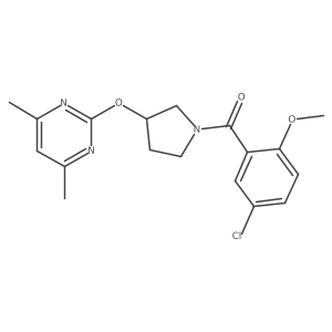 (5-Chloro-2-methoxyphenyl)(3-((4,6-dimethylpyrimidin-2-yl)oxy)pyrrolidin-1-yl)methanone Structure
