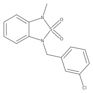 1-(3-Chlorobenzyl)-3-methyl-1,3-dihydrobenzo[c][1,2,5]thiadiazole 2,2-dioxide结构式