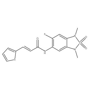 (E)-N-(6-fluoro-1,3-dimethyl-2,2-dioxido-1,3-dihydrobenzo[c][1,2,5]thiadiazol-5-yl)-3-(thiophen-2-yl)acrylamide Structure