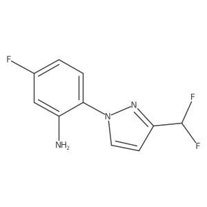 2-[3-(Difluoromethyl)-1H-pyrazol-1-yl]-5-fluoroaniline Structure