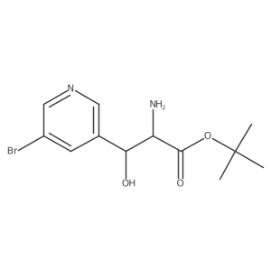 tert-Butyl 2-amino-3-(5-bromopyridin-3-yl)-3-hydroxypropanoate Structure