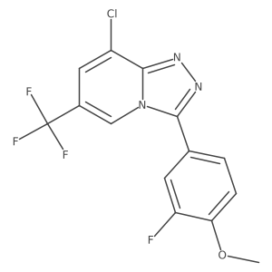 8-Chloro-3-(3-fluoro-4-methoxyphenyl)-6-(trifluoromethyl)-[1,2,4]triazolo[4,3-a]pyridine Structure