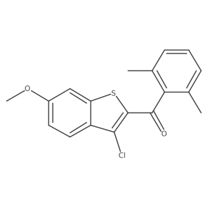 (3-Chloro-6-methoxy-1-benzothiophen-2-yl)-(2,6-dimethylphenyl)methanone结构式