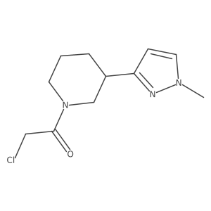2-chloro-1-(3-(1-methyl-1H-pyrazol-3-yl)piperidin-1-yl)ethan-1-one结构式