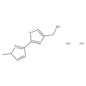[2-(1-methyl-1H-pyrazol-3-yl)-1,3-thiazol-4-yl]methanamine dihydrochloride Structure