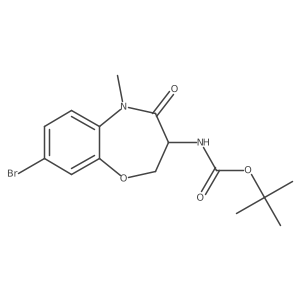 tert-butyl N-[(3S)-8-bromo-5-methyl-4-oxo-2,3-dihydro-1,5-benzoxazepin-3-yl]carbamate结构式