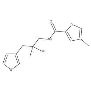 N-[2-hydroxy-2-methyl-3-(thiophen-3-yl)propyl]-4-methylthiophene-2-carboxamide Structure