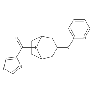 3-(Pyridin-2-yloxy)-8-(1,3-thiazole-4-carbonyl)-8-azabicyclo[3.2.1]octane结构式
