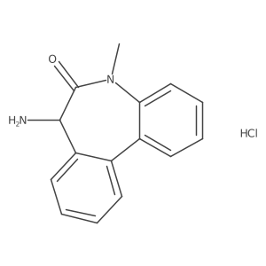 (7R)-7-Amino-5-methyl-5,7-dihydro-6H-dibenzo[B,D]azepin-6-one hcl Structure