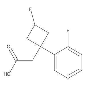 2-[(1s,3r)-3-Fluoro-1-(2-fluorophenyl)cyclobutyl]acetic acid Structure
