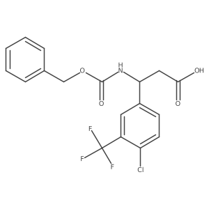 (3S)-3-{[(benzyloxy)carbonyl]amino}-3-[4-chloro-3-(trifluoromethyl)phenyl]propanoic acid Structure