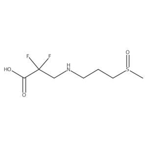 2,2-Difluoro-3-[(3-methanesulfinylpropyl)amino]propanoic acid Structure