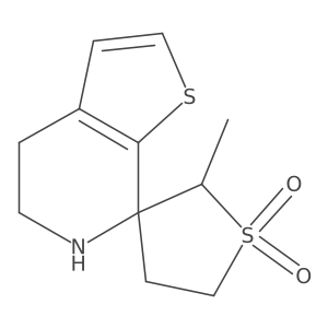 2'-methyl-5,6-dihydro-4H-spiro[thieno[2,3-c]pyridine-7,3'-[1lambda6]thiolane]-1',1'-dione Structure