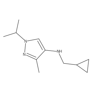 N-(cyclopropylmethyl)-3-methyl-1-(propan-2-yl)-1H-pyrazol-4-amine Structure