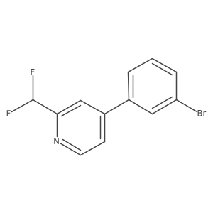 4-(3-Bromophenyl)-2-(difluoromethyl)pyridine Structure