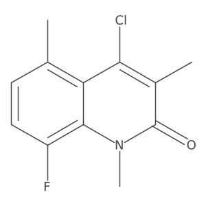4-Chloro-8-fluoro-1,3,5-trimethyl-1,2-dihydroquinolin-2-one结构式