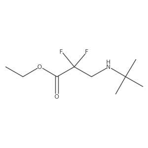 Ethyl 3-(tert-butylamino)-2,2-difluoropropanoate结构式