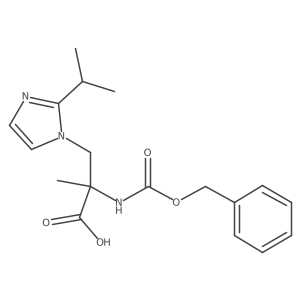 2-{[(benzyloxy)carbonyl]amino}-2-methyl-3-[2-(propan-2-yl)-1H-imidazol-1-yl]propanoic acid结构式