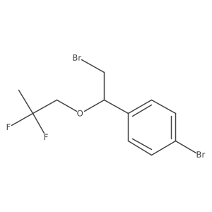 1-Bromo-4-[2-bromo-1-(2,2-difluoropropoxy)ethyl]benzene Structure