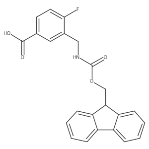 3-[({[(9H-fluoren-9-yl)methoxy]carbonyl}amino)methyl]-4-fluorobenzoic acid Structure