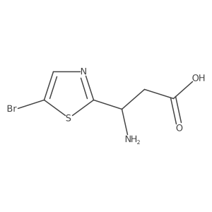 3-Amino-3-(5-bromo-1,3-thiazol-2-yl)propanoic acid结构式