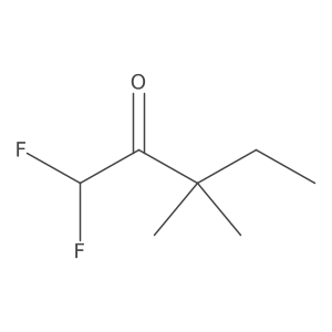 1,1-Difluoro-3,3-dimethylpentan-2-one结构式