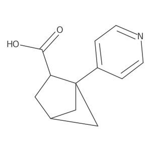 1-(Pyridin-4-yl)bicyclo[2.1.1]hexane-2-carboxylicacid结构式