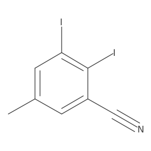 2,3-Diiodo-5-methylbenzonitrile结构式