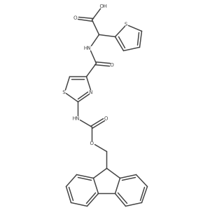 2-{[2-({[(9H-fluoren-9-yl)methoxy]carbonyl}amino)-1,3-thiazol-4-yl]formamido}-2-(thiophen-2-yl)acetic acid Structure