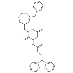 3-{[(4-benzyl-1,4-oxazepan-2-yl)methyl]carbamoyl}-3-({[(9H-fluoren-9-yl)methoxy]carbonyl}amino)propanoic acid Structure