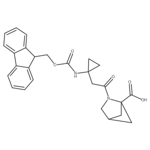 2-{2-[1-({[(9H-fluoren-9-yl)methoxy]carbonyl}amino)cyclopropyl]acetyl}-2-azabicyclo[2.1.1]hexane-1-carboxylic acid结构式