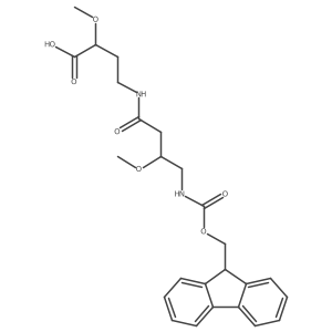 4-[4-({[(9H-fluoren-9-yl)methoxy]carbonyl}amino)-3-methoxybutanamido]-2-methoxybutanoic acid结构式