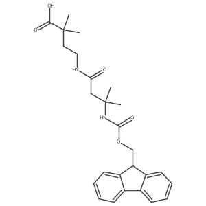 4-[3-({[(9H-fluoren-9-yl)methoxy]carbonyl}amino)-3-methylbutanamido]-2,2-dimethylbutanoic acid Structure