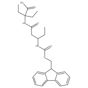 2-ethyl-2-[3-({[(9H-fluoren-9-yl)methoxy]carbonyl}amino)pentanamido]butanoic acid Structure