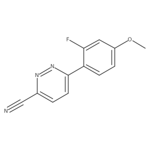 6-(2-Fluoro-4-methoxyphenyl)pyridazine-3-carbonitrile Structure