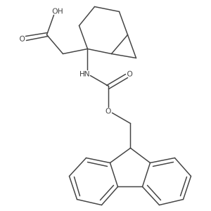 2-[2-({[(9H-fluoren-9-yl)methoxy]carbonyl}amino)bicyclo[4.1.0]heptan-2-yl]acetic acid Structure