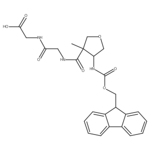 2-(2-{[4-({[(9H-fluoren-9-yl)methoxy]carbonyl}amino)-3-methyloxolan-3-yl]formamido}acetamido)acetic acid结构式
