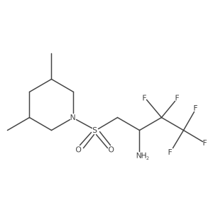 1-[(3,5-Dimethylpiperidin-1-yl)sulfonyl]-3,3,4,4,4-pentafluorobutan-2-amine Structure