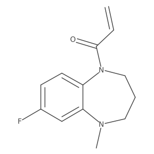 1-(7-Fluoro-5-methyl-3,4-dihydro-2H-1,5-benzodiazepin-1-yl)prop-2-en-1-one Structure
