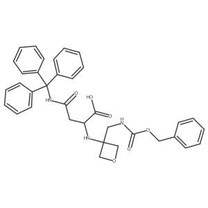 4-Oxo-2-[[3-(phenylmethoxycarbonylaminomethyl)oxetan-3-yl]amino]-4-(tritylamino)butanoic acid Structure