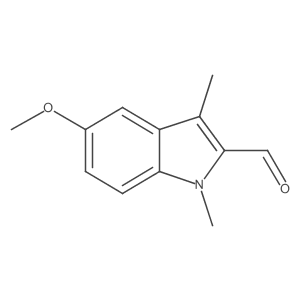 5-Methoxy-1,3-dimethyl-1H-indole-2-carbaldehyde结构式