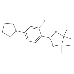 1-[3-Fluoro-4-(4,4,5,5-tetramethyl-1,3,2-dioxaborolan-2-yl)phenyl]pyrrolidine Structure