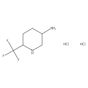 (3R,6R)-6-(Trifluoromethyl)piperidin-3-amine;dihydrochloride Structure
