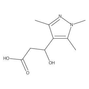 (3S)-3-hydroxy-3-(trimethyl-1H-pyrazol-4-yl)propanoic acid结构式
