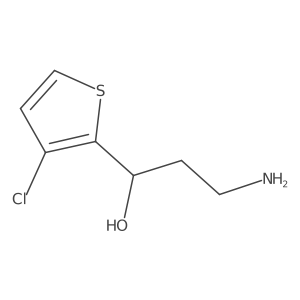 (1S)-3-amino-1-(3-chlorothiophen-2-yl)propan-1-ol结构式